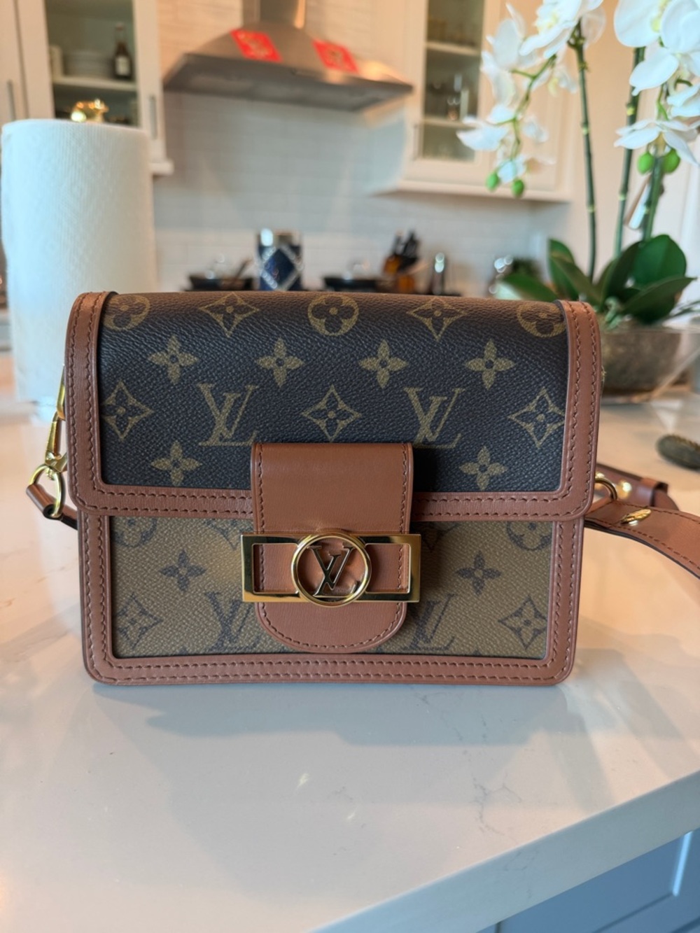 Louis Vuitton Monogram Canvas Two-Tone Brown Crossbody Bag Small